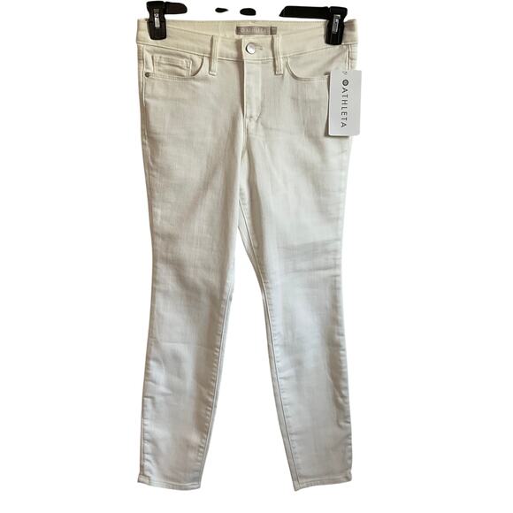 Athleta Sculptek White Skinny Jeans - Size 6P - NEW - Picture 1 of 6